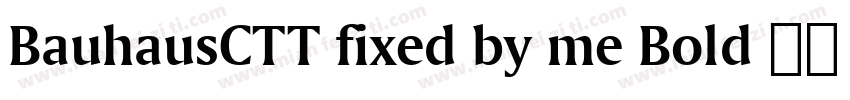BauhausCTT fixed by me Bold 语言英字体转换